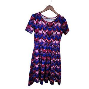 Lularoe Womens S Multicolor Short Sleeve Dress